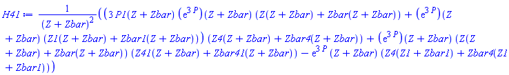 ((3*P1(Z+Zbar)*(exp(3*P))(Z+Zbar)*(Z(Z+Zbar)+Zbar(Z+Zbar))+(exp(3*P))(Z+Zbar)*(Z1(Z+Zbar)+Zbar1(Z+Zbar)))*(Z4(Z+Zbar)+Zbar4(Z+Zbar))+(exp(3*P))(Z+Zbar)*(Z(Z+Zbar)+Zbar(Z+Zbar))*(Z41(Z+Zbar)+Zbar41(Z+Zbar))-exp(3*P)*(Z+Zbar)*(Z4(Z1+Zbar1)+Zbar4(Z1+Zbar1)))/(Z+Zbar)^2