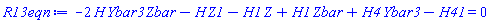-2*H*Ybar3*Zbar-H*Z1-H1*Z+H1*Zbar+H4*Ybar3-H41 = 0