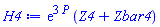 exp(3*P)*(Z4+Zbar4)