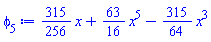 (315/256)*x+(63/16)*x^5-(315/64)*x^3