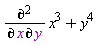 diff(x^3, x, y)+y^4