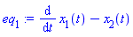 diff(x[1](t), t)-x[2](t)
