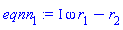 I*omega*r[1]-r[2]