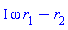I*omega*r[1]-r[2]