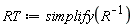 RT := simplify(1/R)