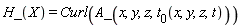 H_(X) = Curl(A_(x, y, z, t__0(x, y, z, t)))