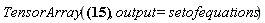 TensorArray(`&Lopf;`[nu, `~mu`]+`&Lopf;`[`~mu`, nu] = 0, output = setofequations)