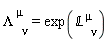 Lambda[`~mu`, nu] = exp(`&Lopf;`[`~mu`, nu])