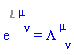 exp(`%&Lopf;`[`~&mu;`, nu]) = Lambda[`~&mu;`, nu]