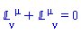 `&Lopf;`[nu, `~mu`]+`&Lopf;`[`~mu`, nu] = 0
