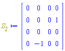 array( 1 .. 4, 1 .. 4, [( 3, 1 ) = (0), ( 4, 2 ) = (-1), ( 1, 2 ) = (0), ( 3, 2 ) = (0), ( 1, 3 ) = (0), ( 4, 3 ) = (0), ( 4, 4 ) = (0), ( 1, 1 ) = (0), ( 2, 1 ) = (0), ( 3, 3 ) = (0), ( 2, 4 ) = (1), ( 1, 4 ) = (0), ( 2, 2 ) = (0), ( 2, 3 ) = (0), ( 4, 1 ) = (0), ( 3, 4 ) = (0)  ] )