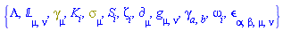 {Lambda, `&Lopf;`[mu, nu], Physics:-Dgamma[mu], K[i], Physics:-Psigma[mu], S[i], Zeta[i], Physics:-d_[mu], Physics:-g_[mu, nu], Physics:-gamma_[a, b], omega[i], Physics:-LeviCivita[alpha, beta, mu, nu]}