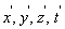 diff(x, x), diff(y(x), x), diff(z(x), x), diff(t(x), x)