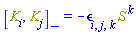 Physics:-Commutator(K[i], K[j]) = -Physics:-LeviCivita[i, j, k]*S[`~k`]
