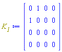 array( 1 .. 4, 1 .. 4, [( 3, 1 ) = (0), ( 4, 2 ) = (0), ( 1, 2 ) = (1), ( 3, 2 ) = (0), ( 1, 3 ) = (0), ( 4, 3 ) = (0), ( 4, 4 ) = (0), ( 1, 1 ) = (0), ( 2, 1 ) = (1), ( 3, 3 ) = (0), ( 2, 4 ) = (0), ( 1, 4 ) = (0), ( 2, 2 ) = (0), ( 2, 3 ) = (0), ( 4, 1 ) = (0), ( 3, 4 ) = (0)  ] )