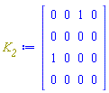 array( 1 .. 4, 1 .. 4, [( 3, 1 ) = (1), ( 4, 2 ) = (0), ( 1, 2 ) = (0), ( 3, 2 ) = (0), ( 1, 3 ) = (1), ( 4, 3 ) = (0), ( 4, 4 ) = (0), ( 1, 1 ) = (0), ( 2, 1 ) = (0), ( 3, 3 ) = (0), ( 2, 4 ) = (0), ( 1, 4 ) = (0), ( 2, 2 ) = (0), ( 2, 3 ) = (0), ( 4, 1 ) = (0), ( 3, 4 ) = (0)  ] )