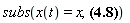 subs(x(t) = x, x(t) = c^2*((1+w__0^2*t^2/c^2)^(1/2)-1)/w__0)