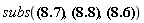 subs(sinh(`#mrow(mi("t"),mo("&prime;"))`*w__0/c) = t*w__0/c, cosh(`#mrow(mi("t"),mo("&prime;"))`*w__0/c) = x*w__0/c^2+1, cosh(`#mrow(mi("t"),mo("&prime;"))`*w__0/c)^2-sinh(`#mrow(mi("t"),mo("&prime;"))`*w__0/c)^2 = 1)