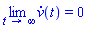 limit(diff(v(t), t), t = infinity) = 0