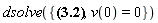 dsolve({(diff(v(t), t))^2*c^2/(v(t)^2-c^2)^3 = -w__0^2/c^4, v(0) = 0})