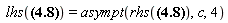 lhs(x(t) = c^2*((1+w__0^2*t^2/c^2)^(1/2)-1)/w__0) = asympt(rhs(x(t) = c^2*((1+w__0^2*t^2/c^2)^(1/2)-1)/w__0), c, 4)