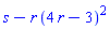 s-r*(4*r-3)^2