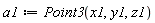 a1 := Point3(x1, y1, z1)