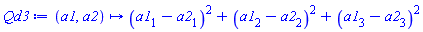 proc (a1, a2) options operator, arrow; (a1[1]-a2[1])^2+(a1[2]-a2[2])^2+(a1[3]-a2[3])^2 end proc