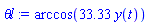 arccos(33.33*y(t))