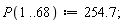 P(1 .. 68) := 254.7;