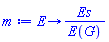 proc (E) options operator, arrow; Es/E(G) end proc