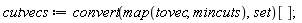 cutvecs := convert(map(tovec, mincuts), set)[]