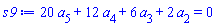 20*a[5]+12*a[4]+6*a[3]+2*a[2] = 0