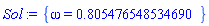 {omega = .805476548534690}