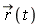 `#mover(mi("r"),mo("&rarr;"))`(t)