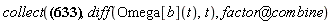 collect(Physics[KroneckerDelta][a, b]*(diff(Omega[b](t), t))*(Sum(m[i]*`r'`[i, c]^2, i = 1 .. n))-(diff(Omega[b](t), t))*(Sum(m[i]*`r'`[i, a]*`r'`[i, b], i = 1 .. n)) = Physics[Vectors][Component]((D[2](U))(R_(t), Phi_(t)), a), diff(Omega[b](t), t), `@`(factor, combine))