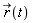`#mover(mi("r"),mo("&rarr;"))`(t)