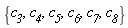 {c__3, c__4, c__5, c__6, c__7, c__8}
