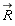 `#mover(mi("R"),mo("&rarr;"))`