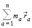 Sum(m[a]*`#mover(mi("r"),mo("&rarr;"))`[a], a = 1 .. n)