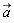 `#mover(mi("a"),mo("&rarr;"))`