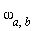 omega[a, b]
