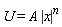 U = A*abs(x)^n