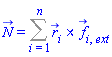 N_ = Sum(Physics:-Vectors:-`&x`(r_[i](t), f_[i, ext]), i = 1 .. n)