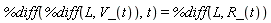 %diff(%diff(L, V_(t)), t) = %diff(L, R_(t))