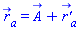 r_[a] = A_+`r'_`[a]