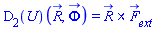 (D[2](U))(R_(t), Phi_(t)) = Physics:-Vectors:-`&x`(R_(t), F_[ext])