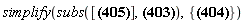 simplify(subs([M = m[1], m = m[2], r_[1] = R_], L = (1/2)*M*m*Physics[Vectors][Norm](diff(`&Ropf;_`[1](t), t))^2/(M+m)-U), {m[1]*m[2]/(m[1]+m[2]) = mu})