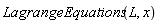 LagrangeEquations(L, x)