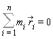 Sum(m[i]*`#mover(mi("r"),mo("&rarr;"))`[i], i = 1 .. n) = 0